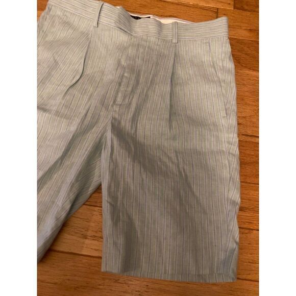 ASOS Design, women's light blue, striped cotton bermuda shorts size W30 - Picture 2 of 9